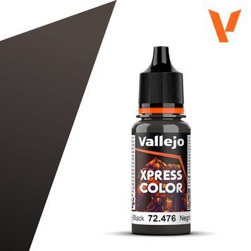 Акриловая краска Xpress Color Vallejo - Сальний Чорний (Greasy Black), 18 мл