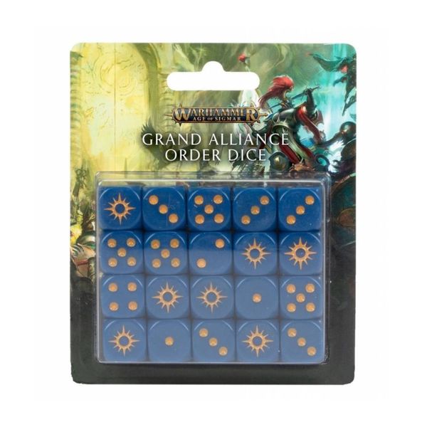 Игральные кубы GW - AGE OF SIGMAR: GRAND ALLIANCE ORDER DICE SET 99220299086 фото