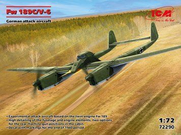 Збірна модель ICM - Fw 189C/V-6, німецький штурмовик (1:72) 72290 фото