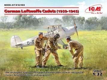 Збірна модель ICM - Німецькі курсанти (1939-1945 рр.) (3 фігури) (1:32) 32103 фото