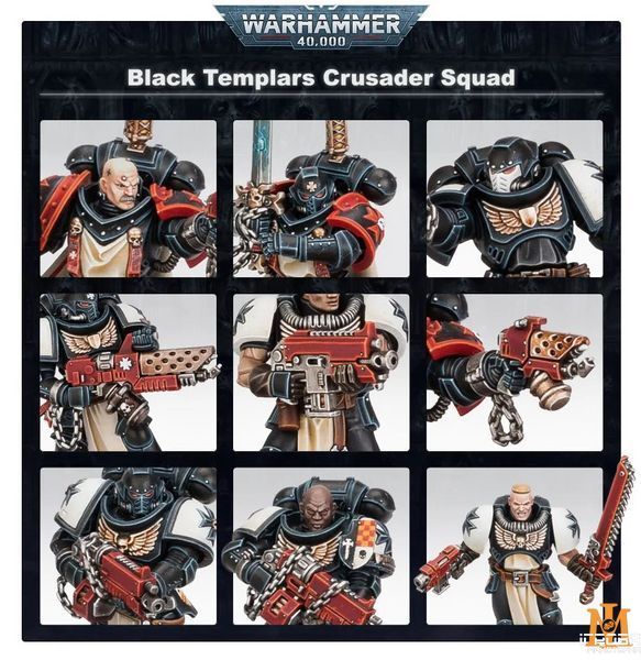 Ігровий набір GW - Warhammer 40000: Black Templars - Primaris Crusader Squad 99120101351 фото