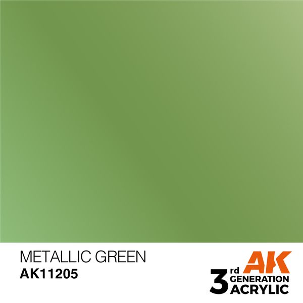 Краска AK - Metallic: Metallic Green AK11205 фото