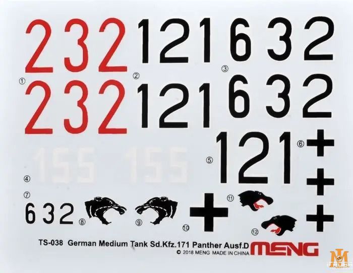 Сборная модель Meng - 1/35 Немецкий танк Panther Ausf.D TS-038 фото