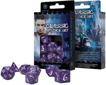 Набір кубиків Q Workshop - Dice Set. Classic RPG Lavender and white (7) SCLE1B фото