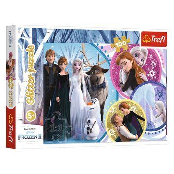 Паззлы Trefl - Глитерные. Холодное сердце 2. В сиянии любви (100 элем.) 14817 фото