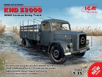 Збірна модель ICM - KHD S3000, Німецький військовий вантажний автомобіль 2 Світової війни (1:35) 35451 фото