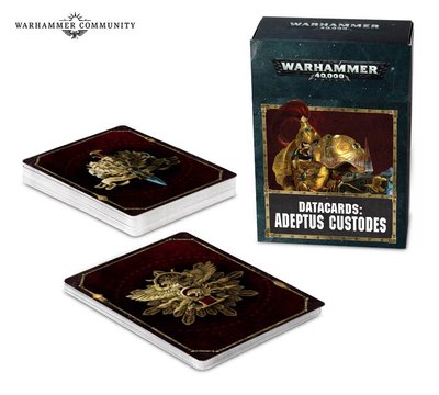 Набір мініатюр Warhammer 40000 Datacards: Adeptus Custodes 2018 60220108002 фото