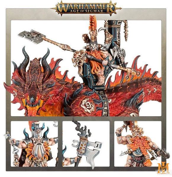 Ігровий набір GW - Age of Sigmar: Fyreslayers - Auric Runefather on Magmadroth 99120205047 фото