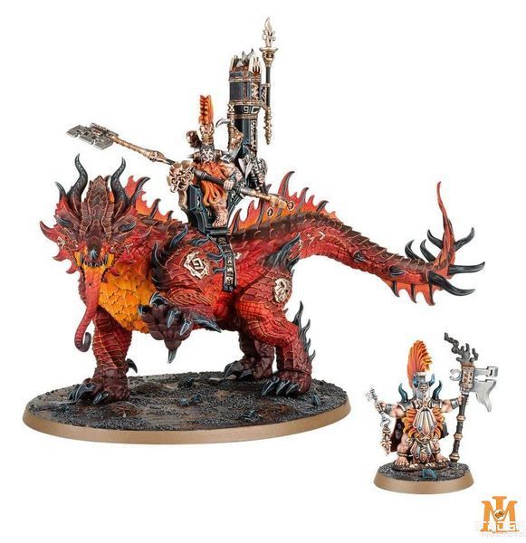 Ігровий набір GW - Age of Sigmar: Fyreslayers - Auric Runefather on Magmadroth 99120205047 фото