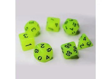 Набір кубиків Games7Days - Glow in the dark 7 Dice Set - Yellow g7dglow01 фото