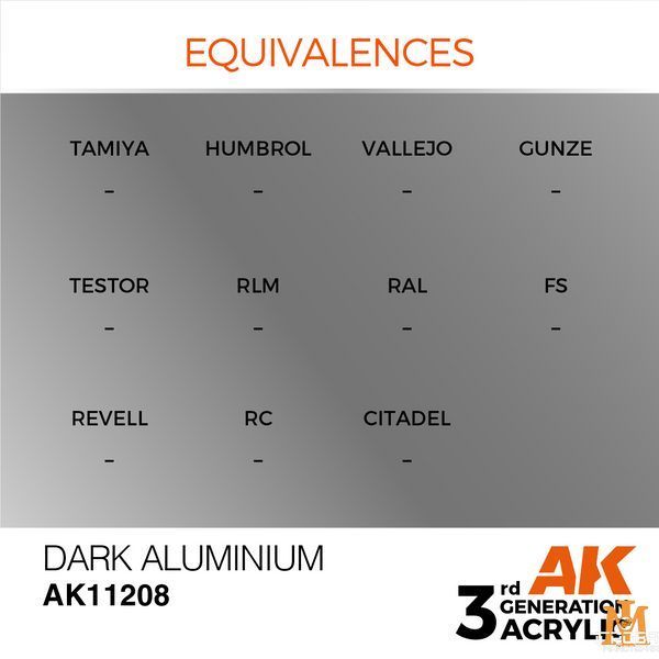 Краска AK - Metallic: Dark Aluminium AK11208 фото