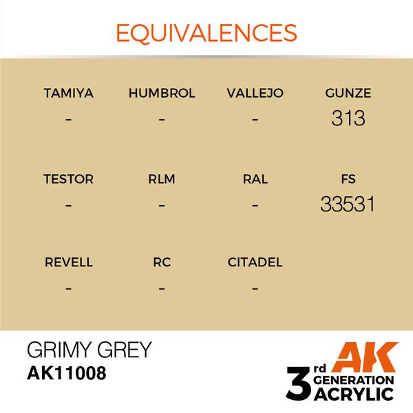 Краска AK - Standard: Grimy Grey AK11008 фото