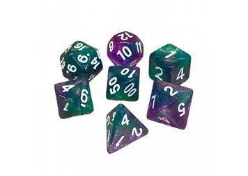 Набор кубиков Games7Days - Double Glitter 7 Dice Set - Green-Pink g7dglitdc11 фото