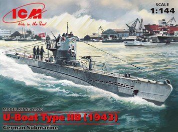 Збірна модель ICM - U-Boat типу IIВ, німецький підводний човен (1943 р.) (1:144) S.010 фото