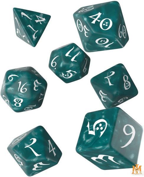 Набор кубиков Q Workshop - Dice Set. Classic RPG Stormy and white (7) SCLE1A фото