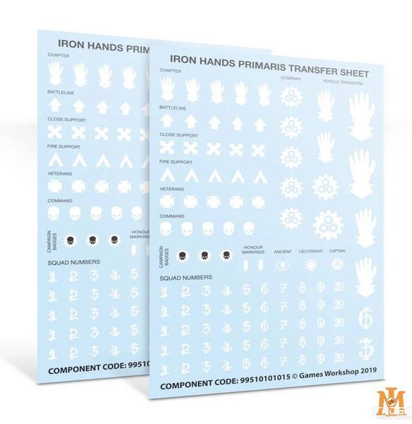 Игровой набор GW - Warhammer 40000: Iron Hands - Primaris Upgrades and Transfers 99070101049 фото