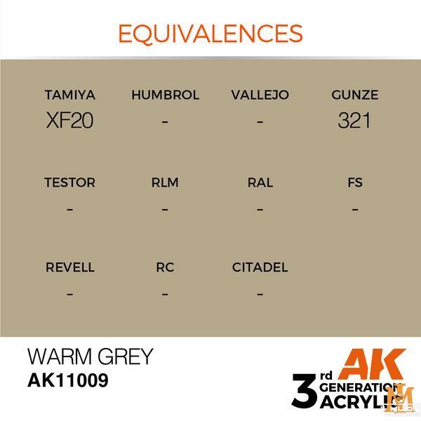 Фарба AK - Standard: Warm Grey AK11009 фото