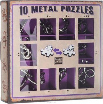 Набір головоломок Eureka 3D - 10 Metall Puzzles. Фіолетовий 473359 фото
