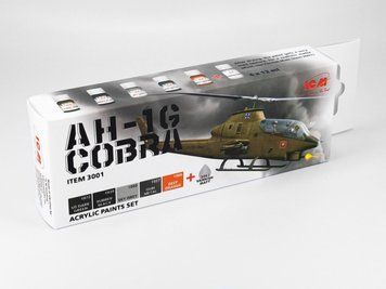 Набір фарб ICM - Acrylic Paint Set: Cobra AH-1G (6 x 12 ml)