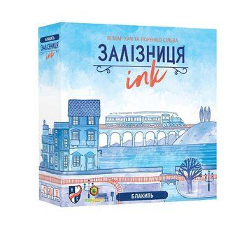 Настольная игра Kilogames - Дорожные Сети. Темно-синяя версия / Railroad Ink: Deep Blue Edition (Укр) 2490 фото