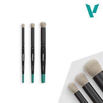 Набор кисточек из натурального ворса Vallejo - Dry Brush Set (S, M, L) VAL B07990 фото