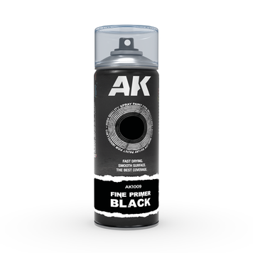 Спрей AK - Fine Primer Black Spray (400ml) AK1009 фото