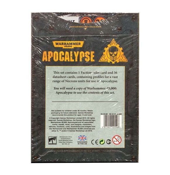 Игровой набор GW - Warhammer 40000: Apocalypse Datasheets: Necrons 60220110025 фото