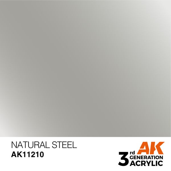 Фарба AK - Metallic: Natural Steel AK11210 фото