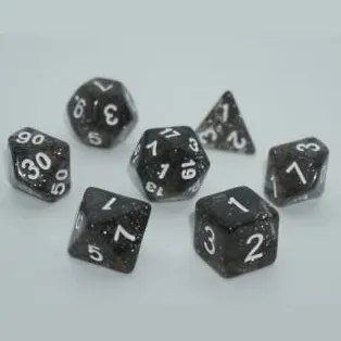 Набор кубиков Games7Days - Glitter 7 Dice Set - Black g7dglit10 фото
