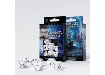 Набір кубиків Q Workshop - Dice Set. Classic RPG White and black SCLE02 фото