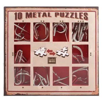 Набір головоломок Eureka 3D - 10 Metall Puzzles. Червоний 473358 фото