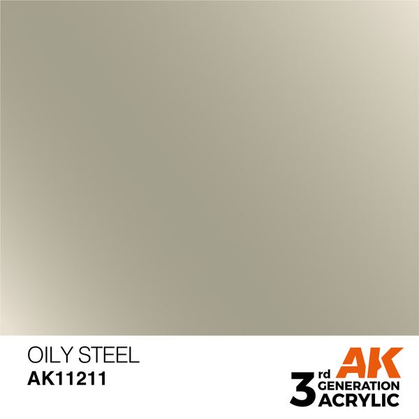 Краска AK - Metallic: Oily Steel AK11211 фото