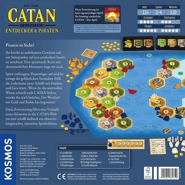 Настільна гра KOSMOS - CATAN. Дослідники та пірати (доповнення) (нім) 693411 фото