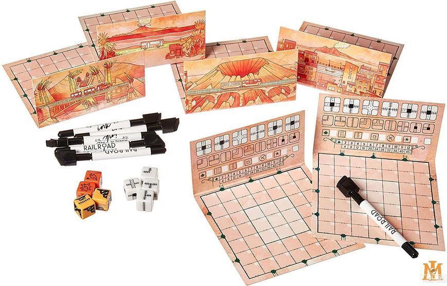 Настольная игра Kilogames - Дорожные Сети. Ярко-красная версия / Railroad Ink: Blazing Red Edition (Укр) 2480 фото
