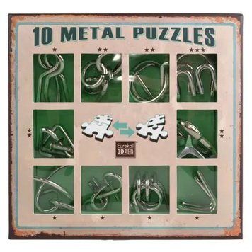 Набір головоломок Eureka 3D - 10 Metall Puzzles. Зелений 473357 фото