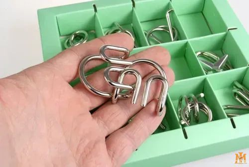 Набір головоломок Eureka 3D - 10 Metall Puzzles. Зелений