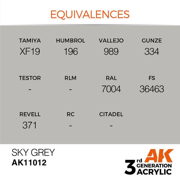 Краска AK - Standard: Sky Grey AK11012 фото