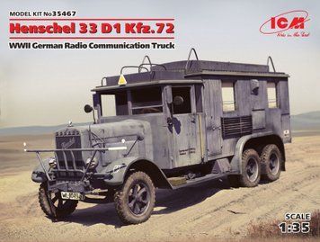 Збірна модель ICM - Henschel 33 D1 Kfz.72, Німецький автомобіль радіозв&rsquo;язку часів Другої Світової війни (1:35) 35467 фото