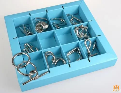 Набор головоломок Eureka 3D - 10 Metall Puzzles. Голубой