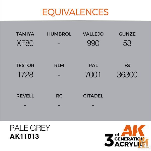 Фарба AK - Standard: Pale Grey AK11013 фото