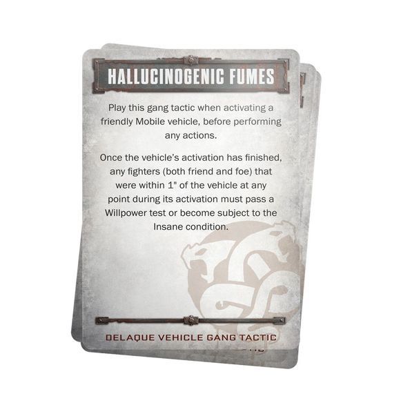 Игровой набор GW - Necromunda: Delaque Vehicle Gang Tactics Cards (Eng) 60050599025 фото