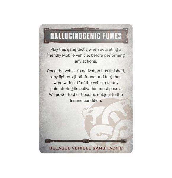 Игровой набор GW - Necromunda: Delaque Vehicle Gang Tactics Cards (Eng) 60050599025 фото