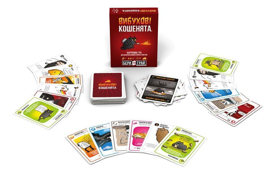 Настольная игра ROZUM - Взрывные котята: Бери и играй (Exploding Kittens: Grab & Game) R124UA фото