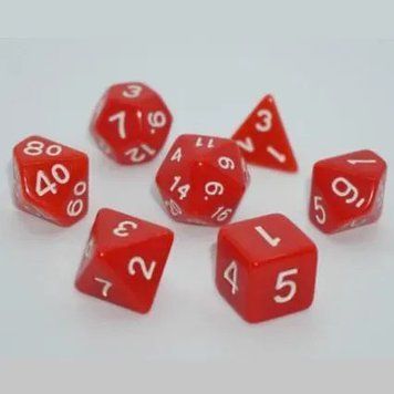 Набор кубиков Games7Days - Opaque 7 Dice Set - Red g7dopaq06 фото