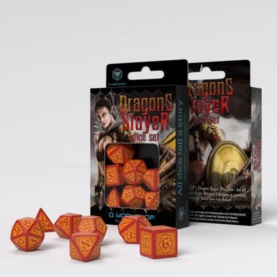 Набор кубиков Q Workshop - Dice Set. Dragon Slayer Red and orange SDRS1D фото