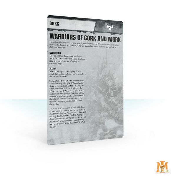 Игровой набор GW - Warhammer 40000: Apocalypse Datasheets: Orks 60220103026 фото