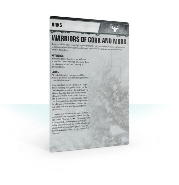 Игровой набор GW - Warhammer 40000: Apocalypse Datasheets: Orks 60220103026 фото
