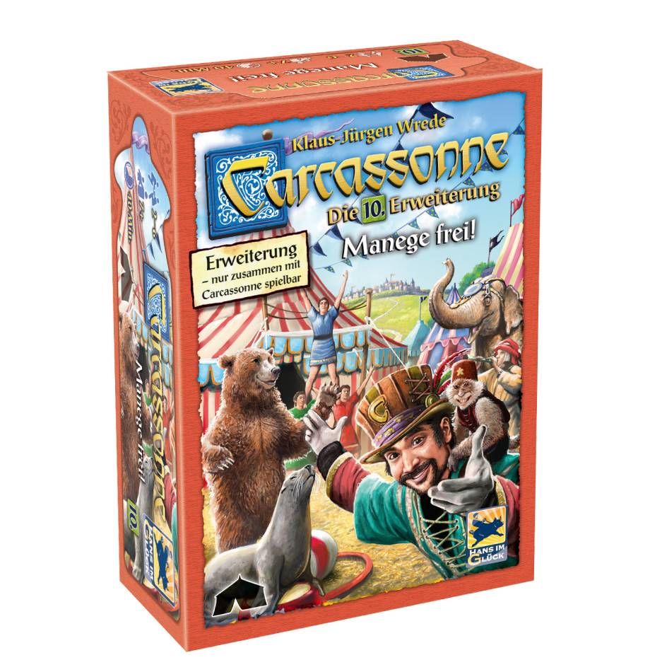 Настольная игра Carcassonne - Каркассон Дополнение 10: Бродячий цирк!  (Немецкий Язык) 💡 купить по цене в Киеве