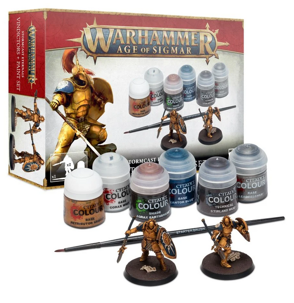 Набор красок Citadel - Age of Sigmar: Stormcast Eternals - Vindicators + Paints Set (Eng/spa/port/latv/rom) 52170218002 фото