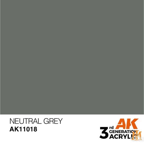 Фарба AK - Standard: Neutral Grey AK11018 фото